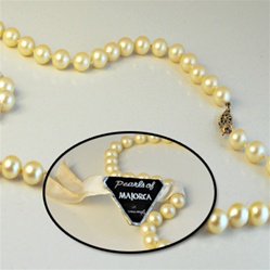 Genuine Pearls of MAJORCA Necklace Captivating 8mm pearls made in Spain, 18" long.