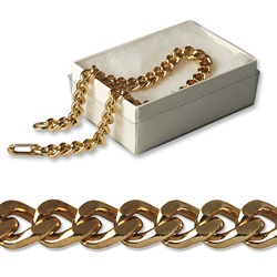 Mens gold plated chain bracelet