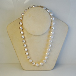 Wholesale Pearl Necklace Elegant 10mm pearl necklace, 18".Comes in Peach, Pink & Cream. (1 dozen minimum)