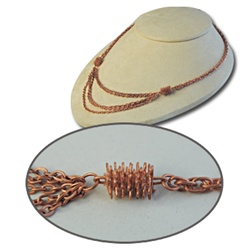 Wholesale Vintage Copper Necklace Made in Korea 16" bib neck with findings. (36pcs minimum)