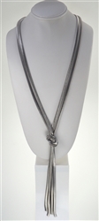 Snake Tassel Silver Necklace