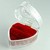 Lucite Pendant Earring Box with a red insert