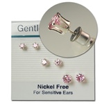Pink Cubic Zirconia 3 Size Earring Set