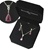 Pink Crystal Rhinestone Necklace Earring Set