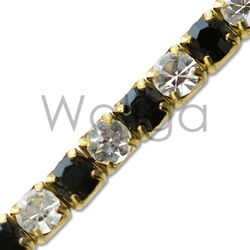 Rhinestone Chain Crystal and Jet