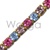 Rhinestone Chain Light Sapphire, Amethyst & Rose