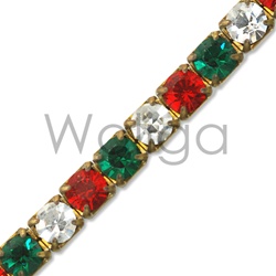 Rhinestone Chain Light Siam Crystal Emerald