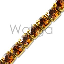Rhinestone Chain Smoked Topaz