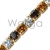 Rhinestone Chain Siam, Topaz and Crystal