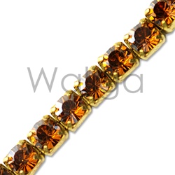 Rhinestone Chain Smoked Topaz