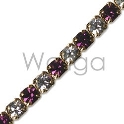 Rhinestone Chain Crystal Amethyst