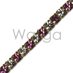 Rhinestone Chain Rose Crystal