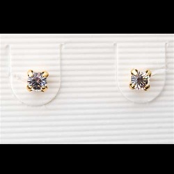 CZ Stud Earrings with 14K Gold Posts, RM127