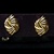 Fancy Gold Plated Clip Earrings