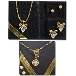 Wholesale Assorted CZ Pendant Necklaces & Earring sets