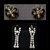 Gorgeous Crystal and Jet Earrings