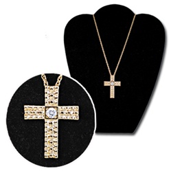 Wholesale CZ Cross Pendant Necklace
Gold tone finish with 8mm cz stone. Cross measure approx. 1 1/4" wide" x 1 3/4" tall" On a 20 inch chain.