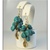 Wholesale Genuine Turquoise Earrings Fabulous turquoise nuggets with gold tone bead & feather accents.