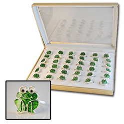 Kiddy Frog Rings in Display Case