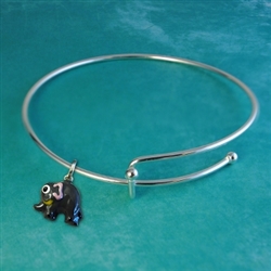 Grey Elephant Charmed Bracelet