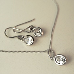 Sterling Silver Necklace &  Earring Set