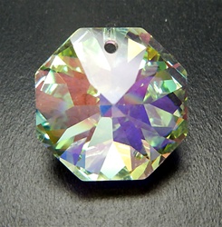 Genuine Swarovski Strass Octagon Pendant, top drilled, size 18mm, Crystal AB, discontinued