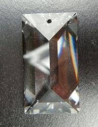 Genuine Swarovski Strass Rectangle Pendant with 1 hole (top drilled), size 40x22mm, clear Crystal, discontinued