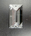 Genuine Swarovski Strass Rectangle Pendant with 2 holes, size 40x22mm, clear Crystal, discontinued