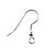 Ear Wire with Bead - Coil - Sterling Silver Plate