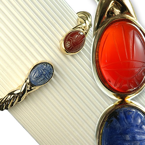 Egyptian Scarab Bracelet in Sterling Silver: A Timeless Symbol of Luck and  Renewal