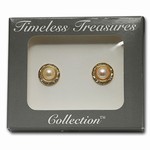 Wholesale Crystal Pearl Cultura Earrings in box