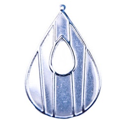 Filigree Finding Earring Pendant - Raw Steel Stamping