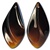 Genuine West German Glass Buffalo horn color glass pendant, 1/2" x 1 1/2" (6 pcs minimum)