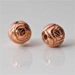 Rose Copper Coated Beads