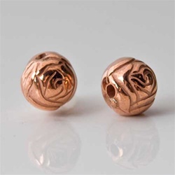 Rose Copper Coated Beads