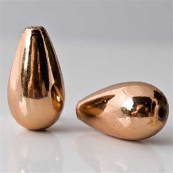 Copper Coated Beads Tear Drop