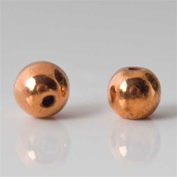 Round Smooth Copper Coated Beads