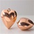 Smooth Heart Copper Coated Beads