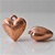 Heart Copper Coated Beads