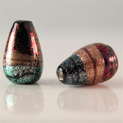 Dichroic Glass Beads</b> Drop Shape