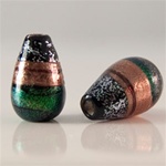 Dichroic Glass Beads</b> Drop Shape