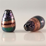 Dichroic Glass Beads</b> Drop Shape