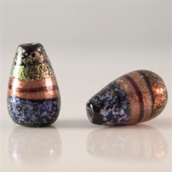 Dichroic Glass Beads</b> Drop Shape