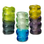 Ribbed Glass Beads