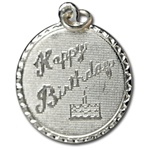 Sterling Silver Happy Birth Day Charm